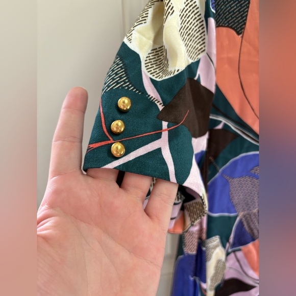 Corey Lynn Calter Floral Geometric Swing Dress Size Medium - Picture 4 of 8